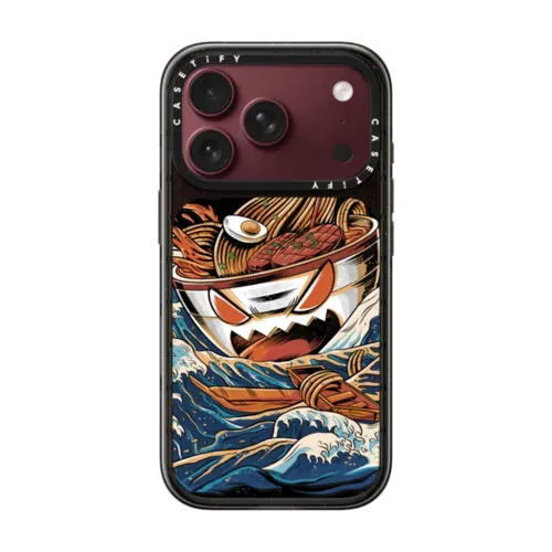 Black Great Ramen - iPhone 18 Pro - Impact Case MagSafe Compatible - Glossy