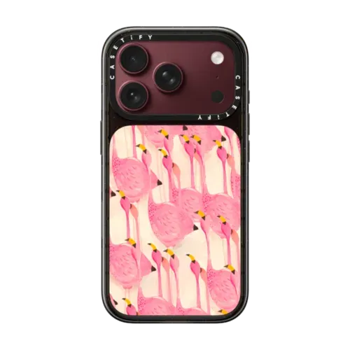 Flamingo March by Grace Andersson - iPhone 18 Pro - Impact Case MagSafe Compatible - Glossy