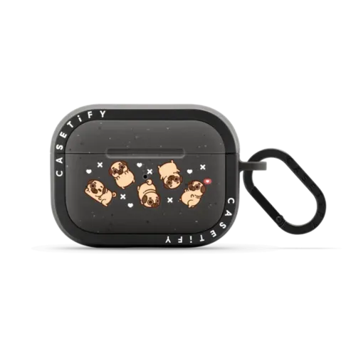 Puglie Pug Floating Pugs - AirPods Pro 2 - Earbuds Bounce Case