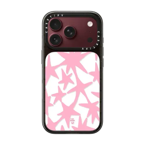 Pink Stars - iPhone 18 Pro - Impact Case MagSafe Compatible - Glossy