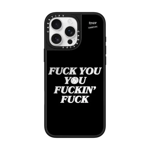 Fuckin Fuck Black Case - iPhone 16 Pro Max - Mirror Case MagSafe Compatible