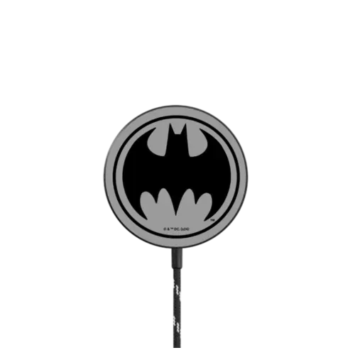 Batman™ Black Logo Magnetic Wireless Charger - PowerThru Magnetic Wireless Charger MagSafe Compatible