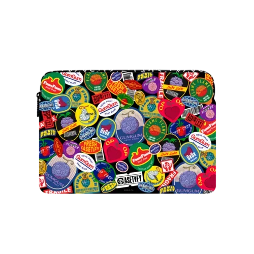 Devil Fruits Label Sticker Laptop Sleeve - Large (16") - Impact Laptop Sleeve