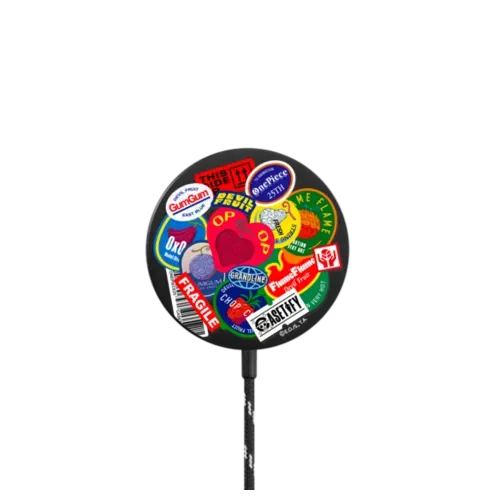 Devil Fruits Label Sticker Magnetic Wireless Charger - PowerThru Magnetic Wireless Charger MagSafe Compatible