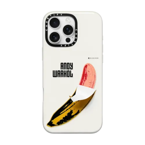 Andy Warhol Banana "Peel" Phone Case - iPhone 16 Pro Max - Material Grip Case
