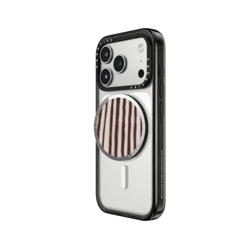 Brown Stripes - Snappy Grip Stand - Snappy Mirror Grip Stand MagSafe Compatible