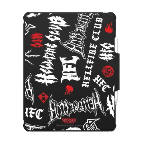 Stranger Things Hellfire Club Pattern Tablet Case - iPad Pro 13-inch (M4/M5) - iPad Impact Folio Case