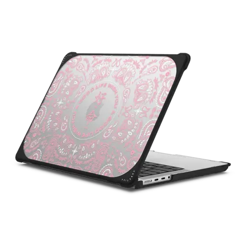 WYAGL Paisley Laptop Case - Pink - MacBook Pro 14-inch (M1 - M5) - MacBook Bounce Case
