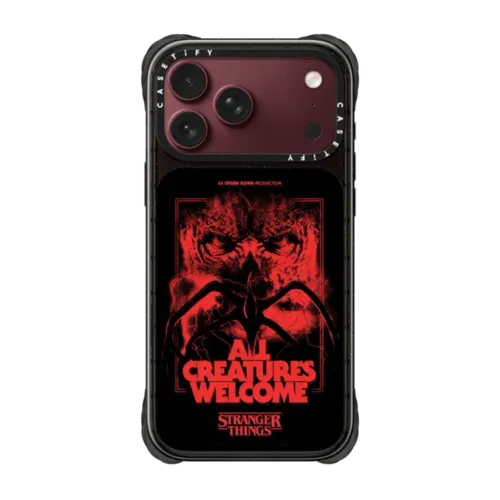 Stranger Things All Creatures Welcome Case - iPhone 18 Pro Max - Ultra Impact Case MagSafe Compatible - Glossy