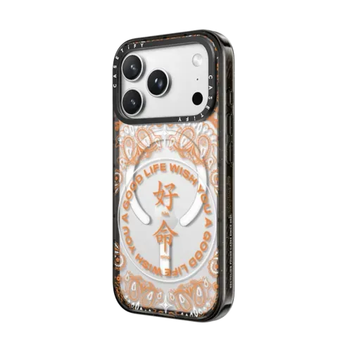 WYAGL Paisley Case - Orange - iPhone 18 Pro Max - Impact Case MagSafe Compatible