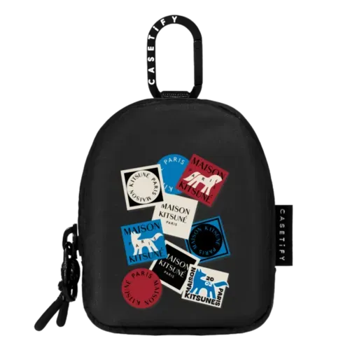 Maison Kitsuné Art Gallery Fox Sticker Earbuds Pouch