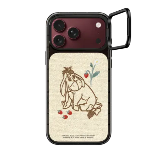 Winnie The Pooh & Friends Embroidered Phone Case - Eeyore - With Background - iPhone 18 Pro Max - Impact Ring Stand Case MagSafe Compatible - Glossy