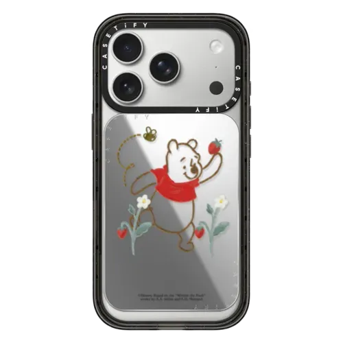 Winnie The Pooh & Friends Embroidered Custom Snappy Cardholder Stand - Winnie The Pooh - Snappy Mirror Cardholder Stand MagSafe Compatible