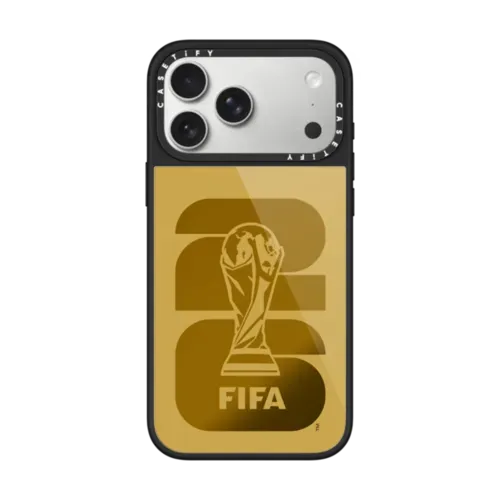 FIFA WORLD CUP 26 PRINTED TROPHY CASE - iPhone 17 Pro Max - Metallic Glaze Case MagSafe Compatible