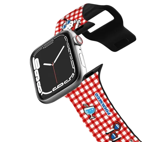Pochacco Checkered Pattern Watch Band - Apple Watch Series 7-9 (45mm) - Impact Band