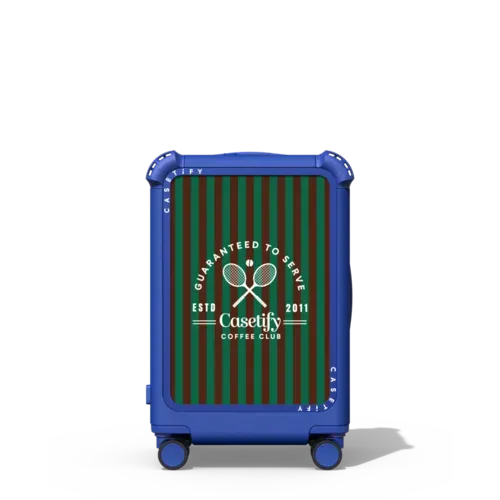 Coffee Club with strips CARRY-ON SUITCASE - 21" Carry-On Suitcase - Bounce Suitcase