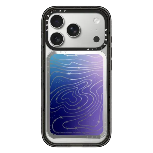 Honmoon Pattern Snappy Cardholder Stand - Lilac version - Snappy Mirror Cardholder Stand MagSafe Compatible