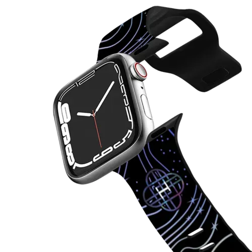 Honmoon Pattern Watch Band - Black version - Apple Watch Series 7-9 (45mm) - Impact Band