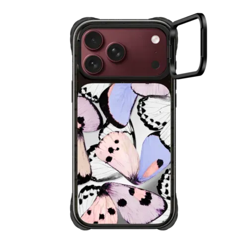 Veil Butterfly Case - iPhone 18 Pro Max - Ultra Impact Ring Stand Case - Mirror