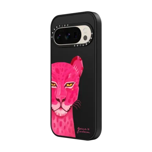 Pink Leopard by Grace Andersson - Google Pixel 10 Pro - Impact Magnetic Case