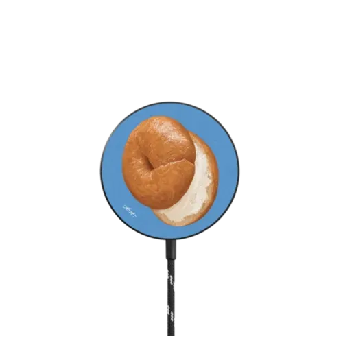 BAGEL WITH CREAM CHEESE - PowerThru Magnetic Wireless Charger MagSafe Compatible
