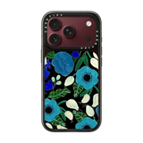 Blue Florals - iPhone 18 Pro - Impact Case MagSafe Compatible - Glossy