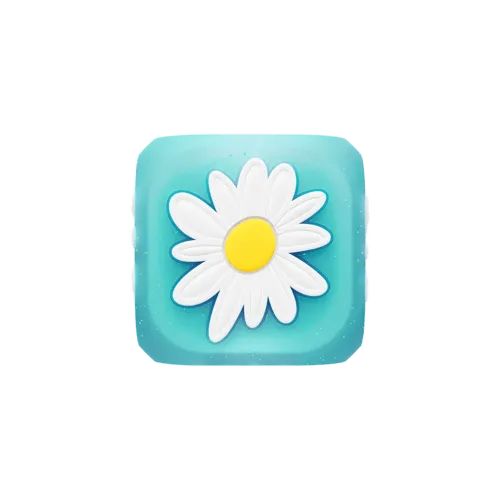 Glitter Silicone Charm Cube - Mint Blue - Glitter Charm Cube