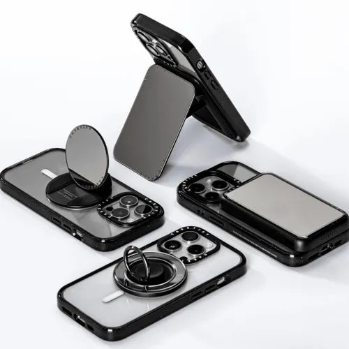 Black Checks - Snappy Grip Stand - Snappy Mirror Grip Stand MagSafe Compatible