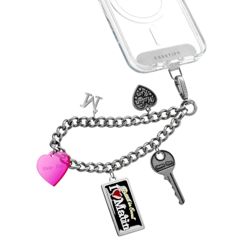 MATIN KIM CHARM KEYCHAIN - - - Metal Chain Wrist Strap